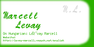 marcell levay business card